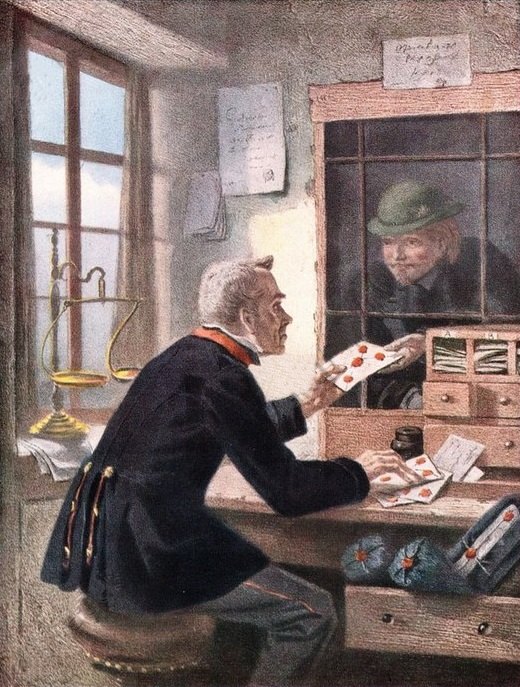 Au guichet de la Poste (1854)