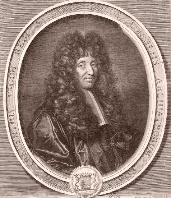 Guy-Crescent Fagon. Gravure réalisée en 1695 d'après une peinture de Hyacinthe Rigaud