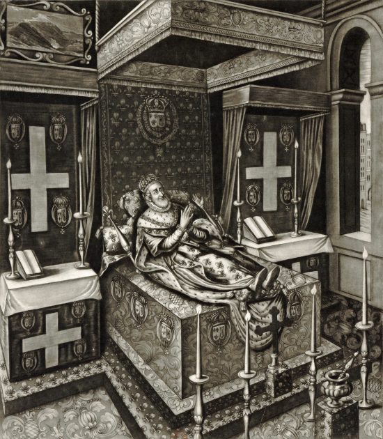 Le corps d'Henri IV exposé au Louvre, d'après François Quesnel l'Ancien (1543-1619)
