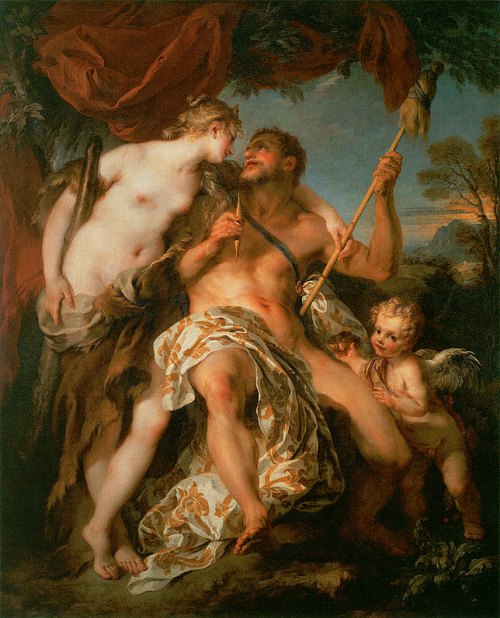 Hercule et Omphale. Oeuvre de Lemoyne