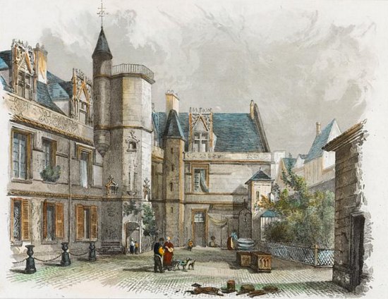 Hôtel de Cluny. Gravure du second quart du XIXe siècle