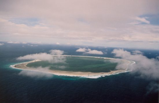 Vue aérienne de l'île Clipperton