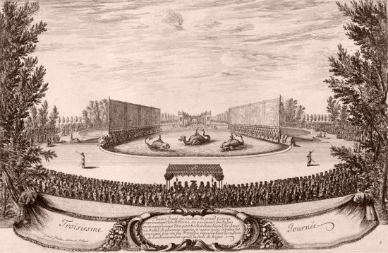 Les Plaisirs de l'île enchantée. Troisième journée. Gravure d'Israël Silvestre