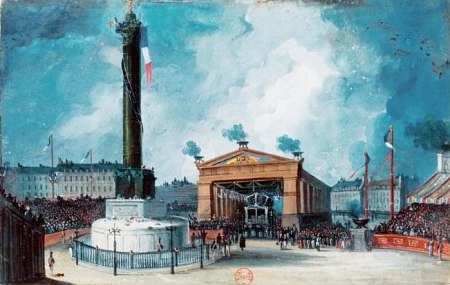Inauguration de la colonne de la Bastille le 28 juillet 1840