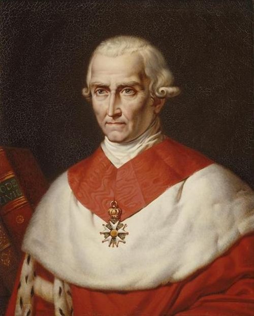 Jacques, marquis de Maleville, président du tribunal de cassation. Peinture d'Auguste Desnoyers
