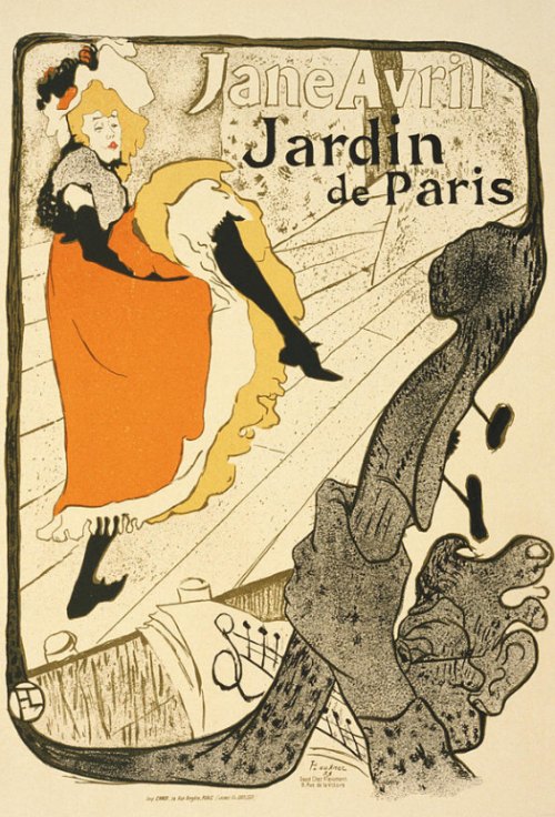 Jane Avril au Jardin de Paris (1893), par Henri de Toulouse-Lautrec