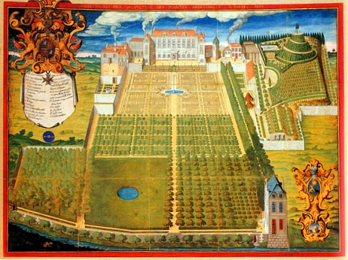 Le Jardin du roi. Illustration de 1636