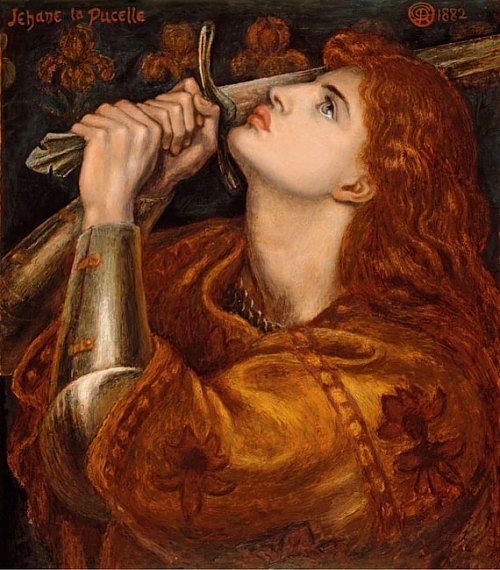 Jeanne d'Arc vue par le peintre Dante Gabriel Rossetti