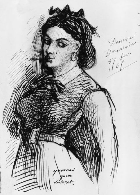 Jeanne Duval. Dessin de Charles Baudelaire du 27 février 1865