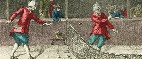 Jeu de balle à la raquette (jeu de paume)