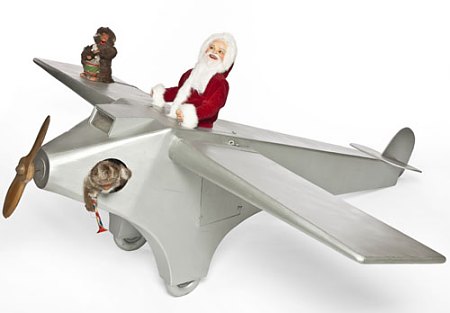 Automate du Père Noël en avion