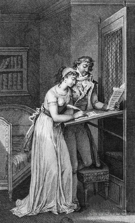 Une illustration de l'édition de 1796 des Liaisons dangereuses