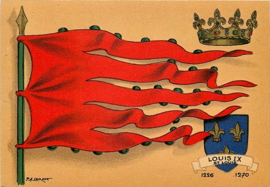 Étendard de Louis IX (carte des éditions Barré et Dayez) Étendard de Louis IX (carte des éditions Barré et Dayez)