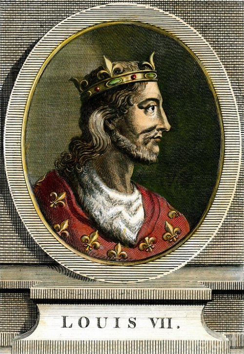 Représentation de Louis VII. Gravure du XIXe siècle