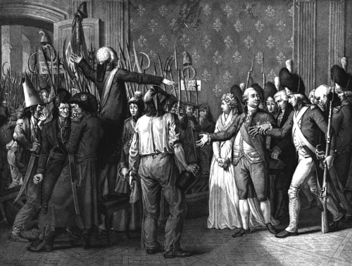 Louis XVI avance vers les insurgés