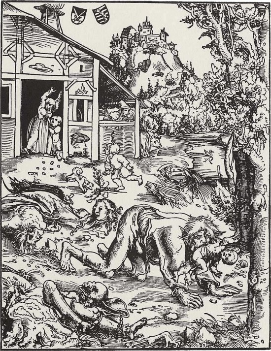 Le loup-garou, par Lucas Cranach l'Ancien
