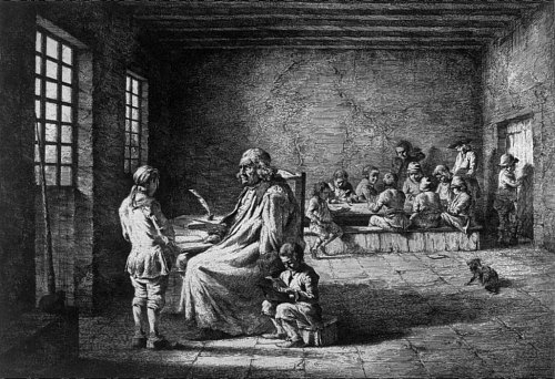 Le maître d'école, par Jean-Jacques de Boissieu (1780) Le maître d'école, par Jean-Jacques de Boissieu (1780)