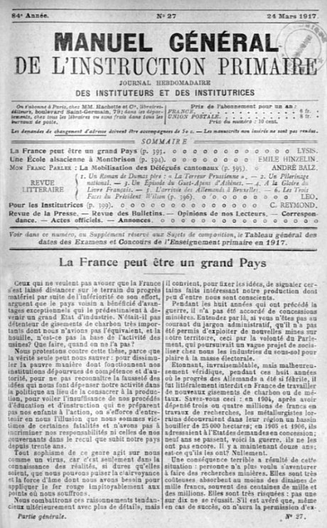 Manuel général de l'instruction primaire. Journal hebdomadaire des instituteurs et des institutrices