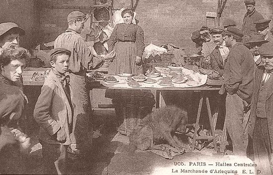 La marchande d'arlequins aux Halles de Paris