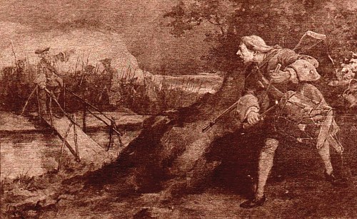 Michel Cabieu repoussant l'attaque anglaise à Ouistreham