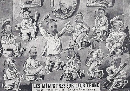Les ministres sur leur trône