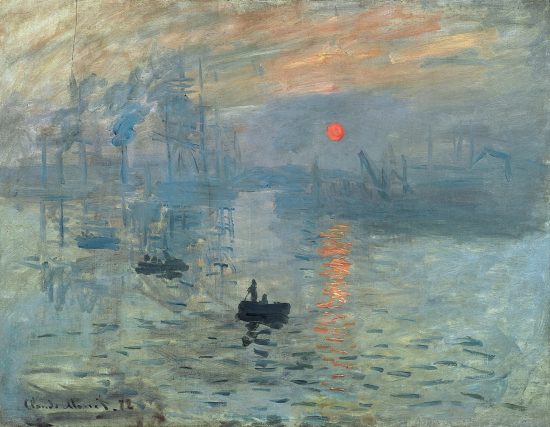 Impression, soleil levant. Peinture de Claude Monet (1872)