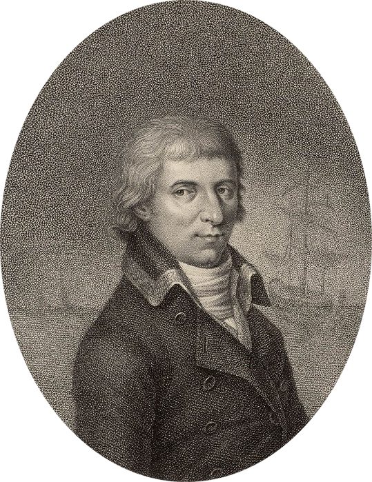 Nicolas Baudin. Portrait dessiné d'après nature par Joseph Jauffret et gravé par André-Joseph Mécou