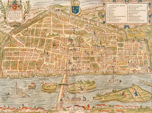 Plan de la ville d'Orléans au XVIe siècle