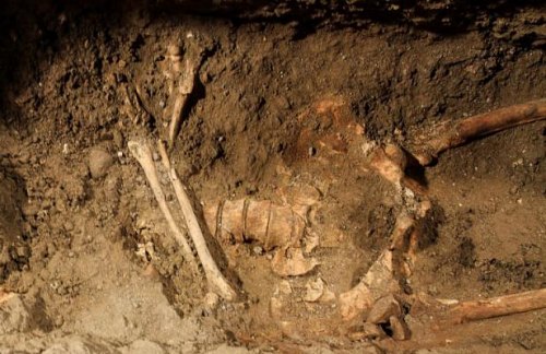 Le squelette que les experts italiens attribuent à Lisa Gherardini CLAUDIO GIOVANNINI/AFP