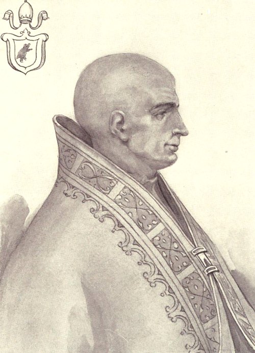 Le pape Lucius II (9 mars 1144 - 15 février 1145)