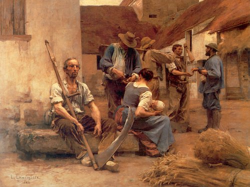 La Paye des moissonneurs. Peinture de Léon-Augustin Lhermitte (1844-1925)