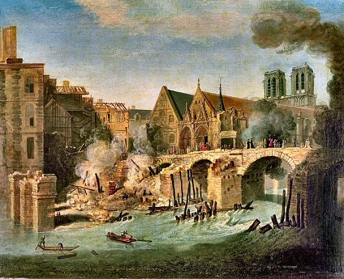Le Petit-Pont après l'incendie de 1718
