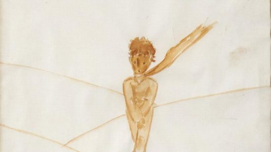 Cette aquarelle monochrome illustre la page 87 du manuscrit original du Petit Prince Cette aquarelle monochrome illustre la page 87 du manuscrit original du Petit Prince
