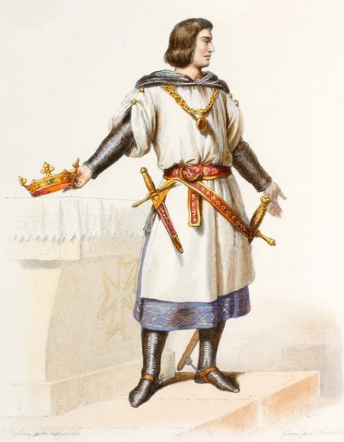 Philippe Auguste. Gravure (coloriée) parue dans Le Plutarque français (1844)