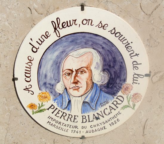 Médaillon donnant le portrait de Pierre Blancard et apposé sur la tombe de celui-ci