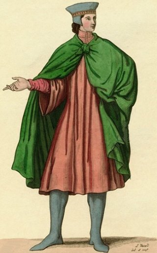 Pierre de Rougier, troubadour de la seconde moitié du XIIe siècle. Illustration du XIXe siècle