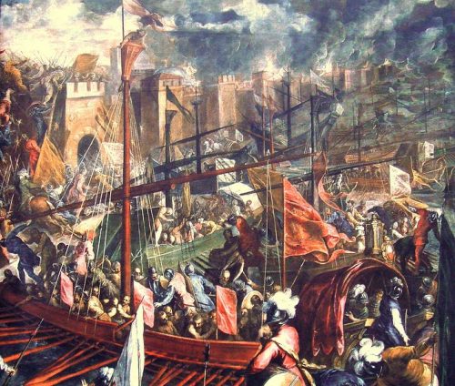 Prise de Constantinople. Peinture de Palma le Jeune