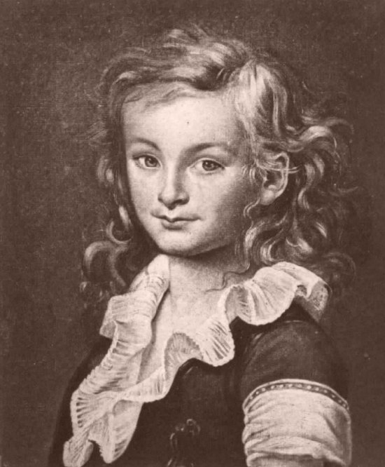 Prosper Mérimée à l'âge de cinq ans, d'après un portrait peint par sa mère en 1808