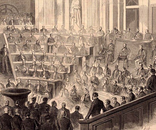 Séance de l'Académie française : réception de Henri Lacordaire en janvier 1861