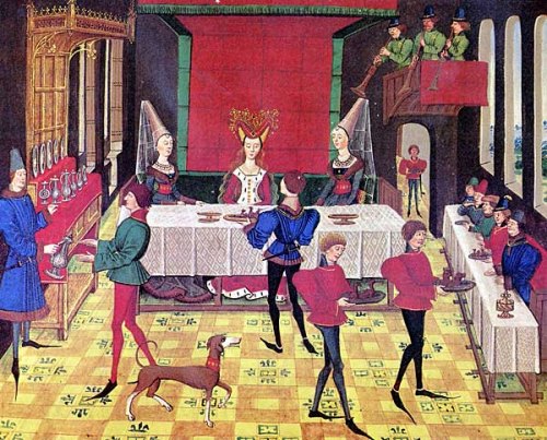 Repas de noce (extrait de Histoire de Renaud de Montauban, vers 1470)