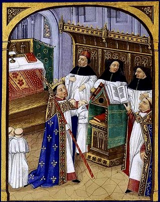 Robert le Pieux à l'office dans la cathédrale d'Orléans
