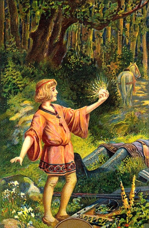 La légende affirme qu'ayant terrassé le géant Fernagu, Roland s'empara du joyau de son bouclier