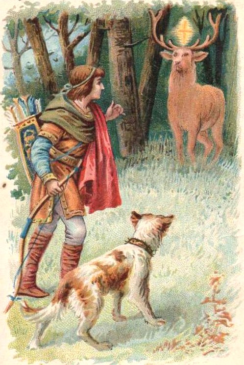 Saint Hubert. Chromolithographie de 1890