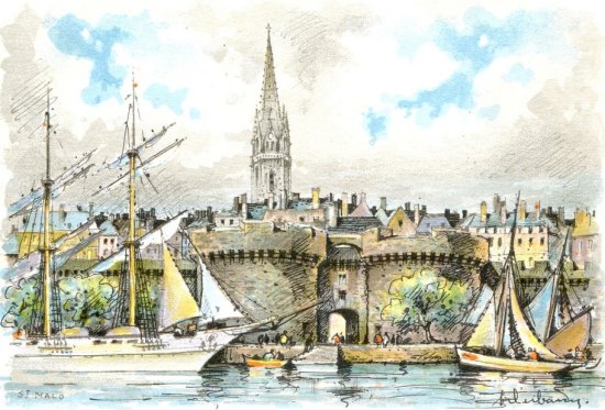 Saint-Malo. La Grande Porte et le port