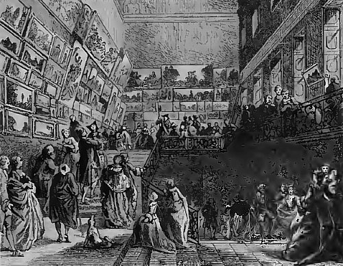 Vue du Salon du Louvre en 1753