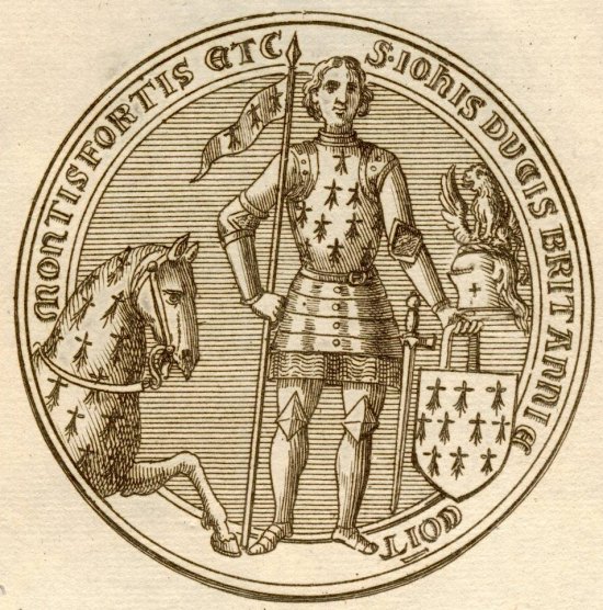 Sceau de Jean IV de Bretagne (Jean III de Montfort)