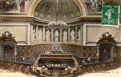 Palais du Sénat, salle des séances en 1908