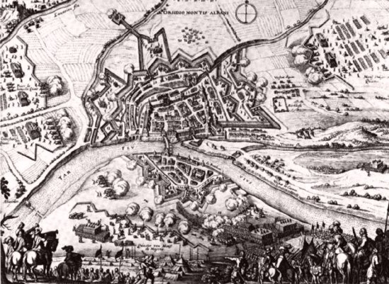 Plan de Montauban au moment du siège de 1621