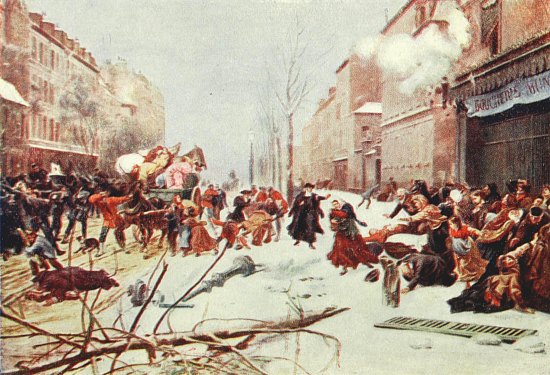 Le siège de Paris durant l'hiver 1870-1871. Illustration parue dans Le Siège de Paris de Francisque Sarcey (1871)