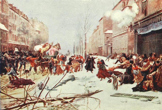 Le siège de Paris durant l'hiver 1870-1871. Illustration parue dans Le Siège de Paris de Francisque Sarcey (1871)